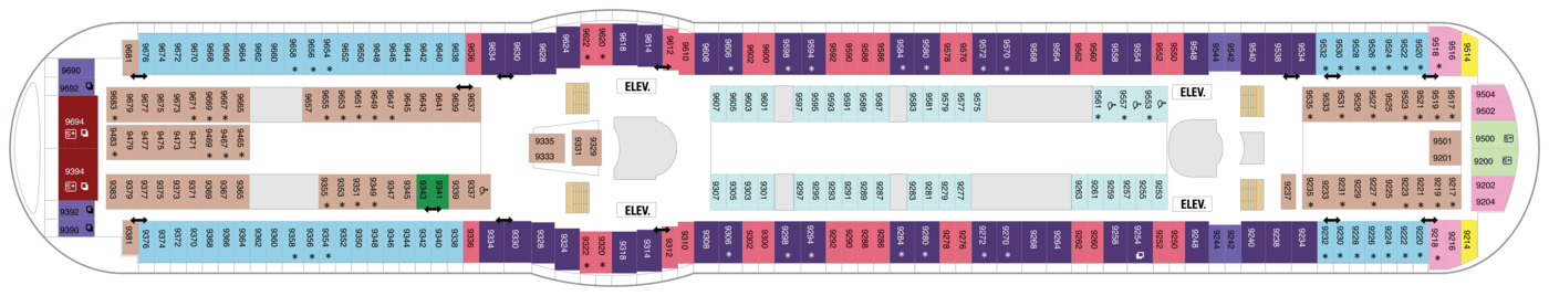 Royal Caribbean International, Adventure of the seas, Deck 9.png